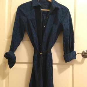 Leopard blue shirt dress Tommy Hilfiger for women